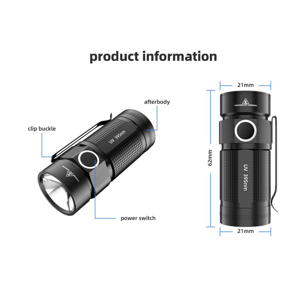 UV Flashlight with 128 LEDS 395NM Ultra Violet Torch Light Lamp Blacklight Detector for Dog Urine Pet Stains and Bed Bug