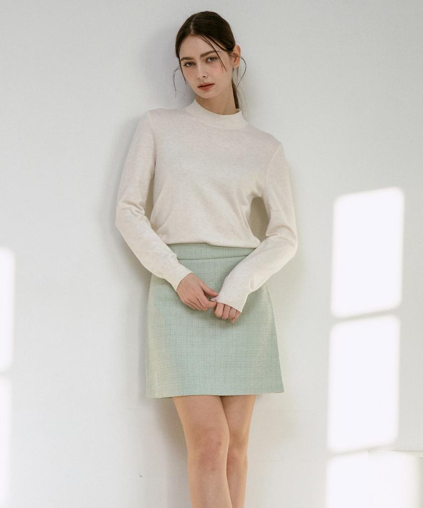 210EDIT Essential Tweed Skirt [Mint]_Zf1Sk515