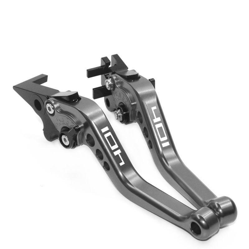 Husqvarna Black/White Arrow 401 Racing Handlebar Levers: Modified Brake & Clutch with Horn