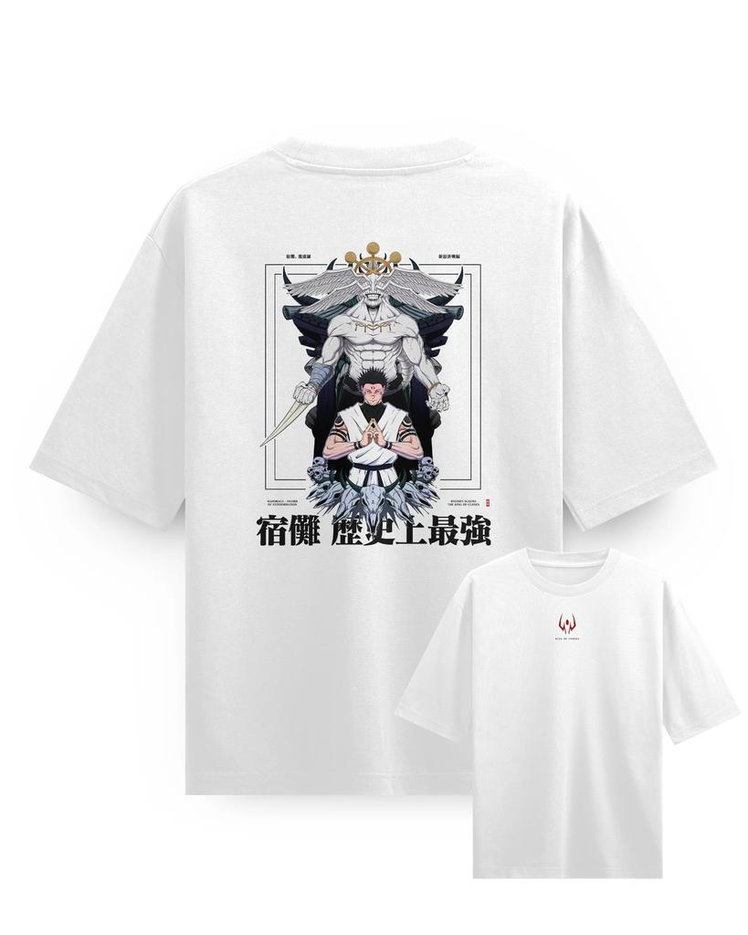 Sukuna Mahoraga anime Jujutsu Kaisen Graphic TShirt 100Cotton Oversized Shirt unisex Y2k Unisex Short Sleeve ONeck Streetwear