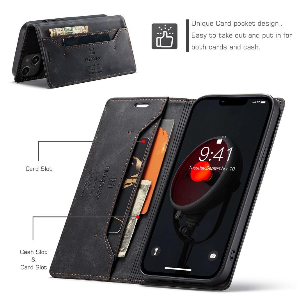 Läder Fodral för Vikbar Telefon till Samsung Galaxy S9 S10 Plus S20 S21 FE S22 S23 S24 S25 Note 10 20 Ultra Plånbok Stöd Skyddande Fodral