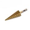 3Pcs/set Hexagonal shank straight groove step drill, titanium-plated pagoda drill, reaming step drill 4-12 4-20 4-32 cloth bag