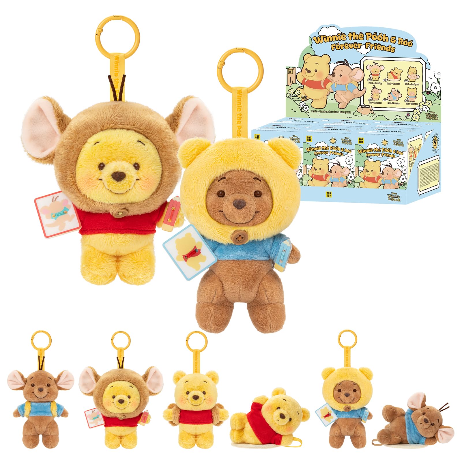 

TOP TOY Disney and Roo Plush Series Box of Gachapon Blind Box Plastic Premium Soft Vinyl Birthday Disney Christmas Gifts Winnie-the-Pooh Friends