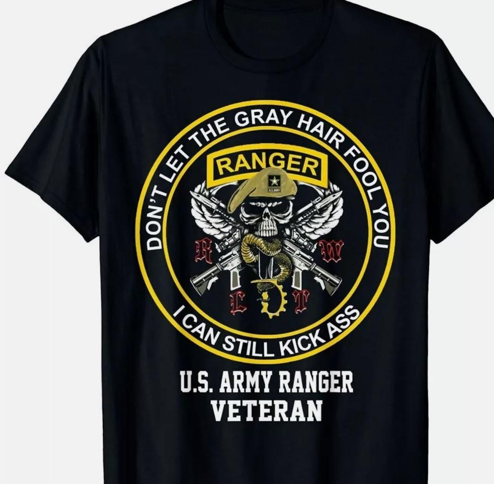

НОВАЯ ЛИМИТИРОВАННАЯ Смешная Футболка Ветерана Армейского Рейнджера США, Вышедшего на пенсию, США, Военный Ветеран XL