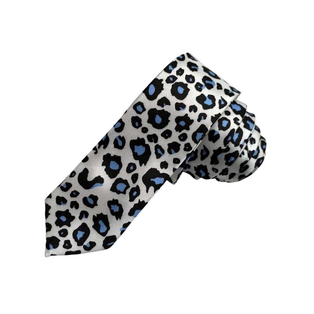 Men's Leopard Print Necktie for Formal and Casual Occasion Stylish Long Tie for Weddings Parties and Business Meetings