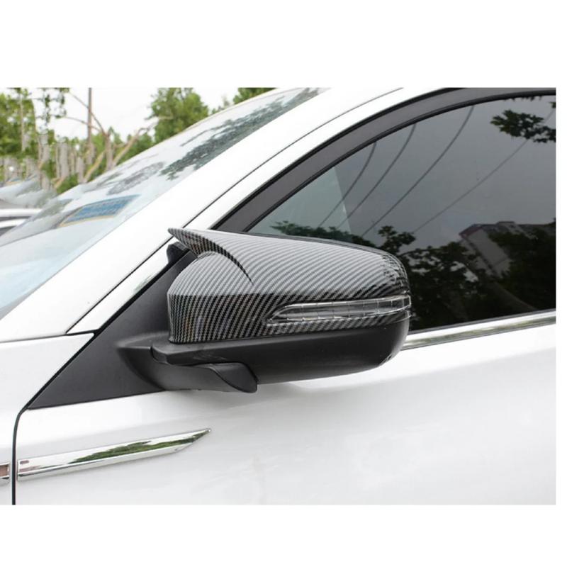 Car Decoration Door Mirror Cover For Chery Tiggo 8 Pro MAX 2018- Carbon Fiber Glossy Black Rearview Accessories