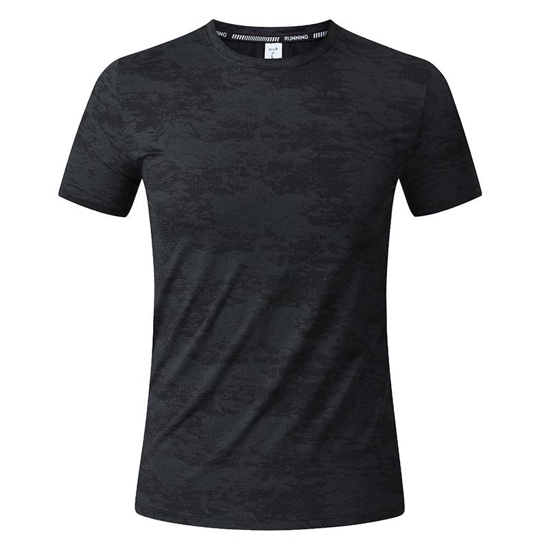 Eisseiden schnelltrocknendes T-Shirt Herren Fitness Laufen Rundhals Sommer Sport Kurzarm Herren