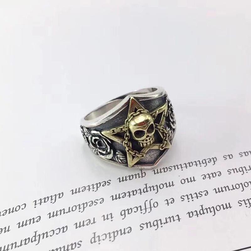 Skull Ring for Men, Domineering Retro Handmade Design, Fashionable Open Index Finger Ring, Single Ring