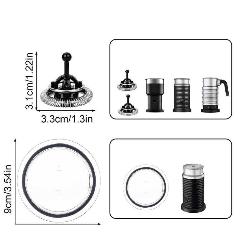 High Speed Electric Milk Frother Whisks And Heat Resistant Lid Replacement Parts