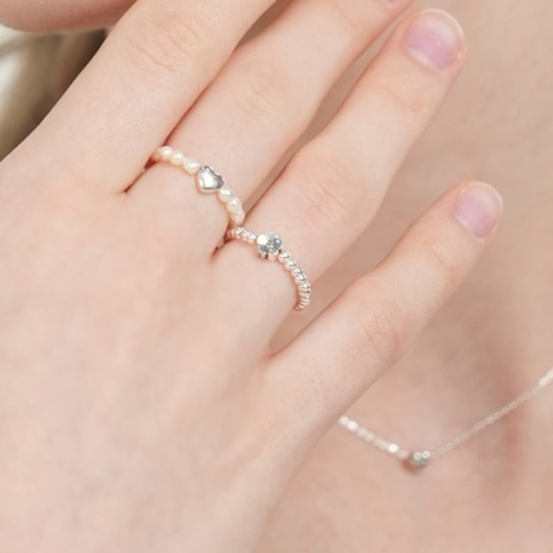 BONBEAU Mini motif silverball Ring Mini motif 925 silver ball banding ring 2mm