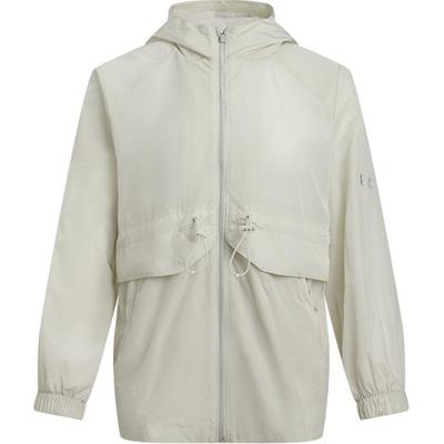 Crinkle Woven Loose Comfortable Casual Versatile Jacket Women Jacket Mink-White Gray 6005994-273