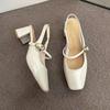 One Strap Sandals For Women With Pu Upper And Low Block Heel For Summer Casual Wear