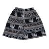 Women Casual Beach Shorts Drawstring Elastic Waist Shorts with Pockets Thai-Inspired Elephant Print Wide Leg Summer Shorts