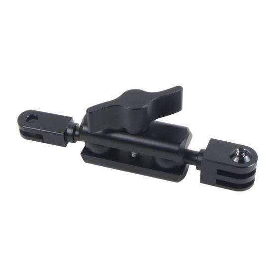 Camera Mount Clamp 360-degree Swivel 17mm Ball Head Magic Arm with Clamp Camera Adapter Clip with 1/4" Thread for GoPro Camera