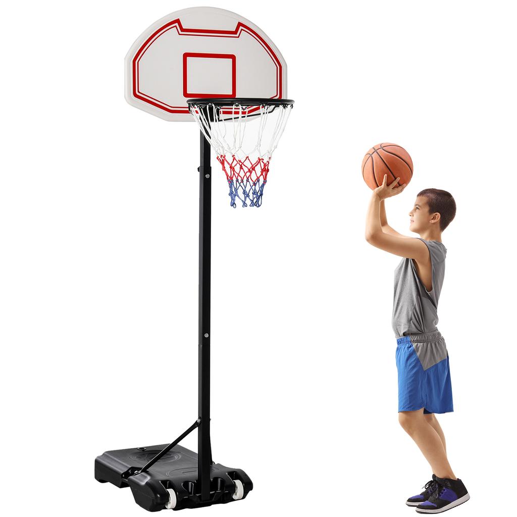 Basketball Hoop Outdoor Portable Basketball Hoop And Stand With Weighted Base Portable On Wheels 1.55 2.1M For Teens