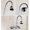 Kitchen Sink Faucet Wall-Mounted Cold And Hot Water Mixer Faucets 360° Rotatable Dual Handle Kitchen Splashproof Faucet