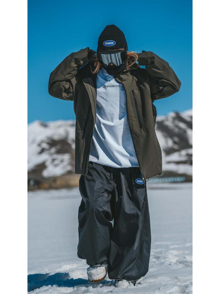 Pantaloni de schi retro americani cu model herringbone: Impermeabil, Rezistent la uzură, Căldură de iarnă, Unisex.