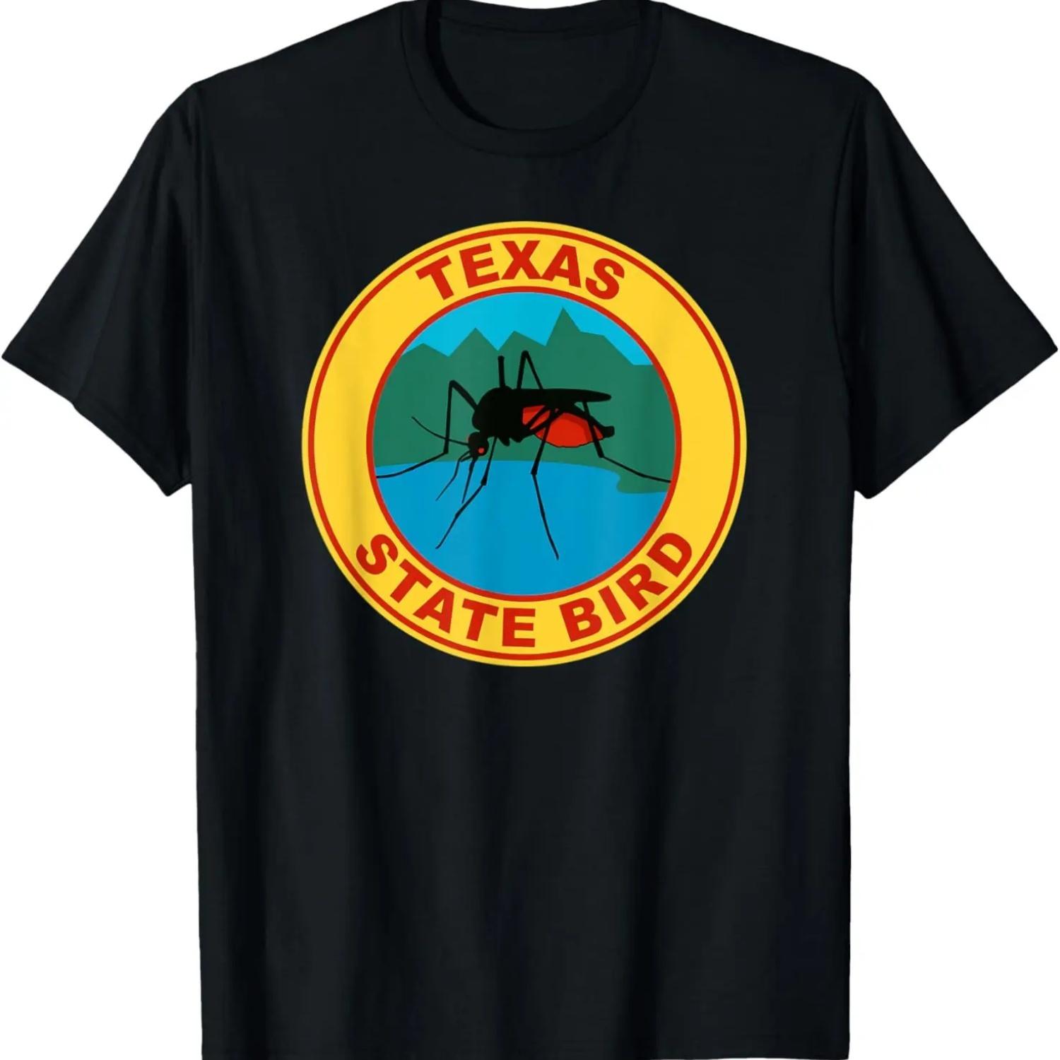 Funny Texas Mosquito State Bird T-Shirt S чёрный