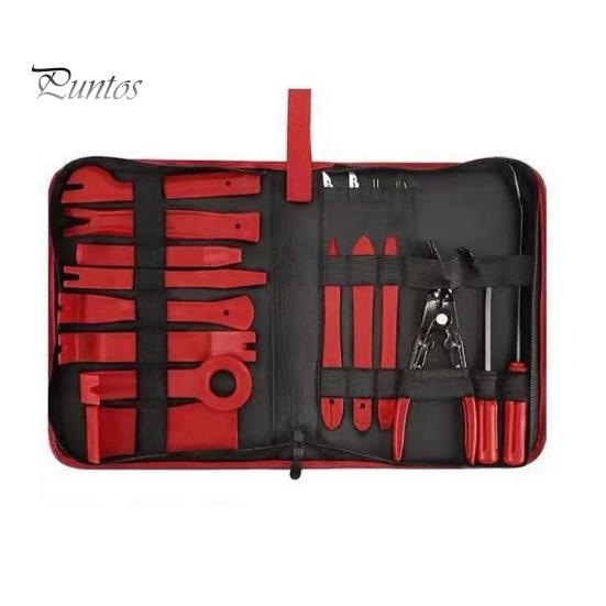 Plastic Clip Removal Tool 19Pcs Trim Set with Pick & Tool, Sticker Scraper, Automotive Car Modification Panel Pry for Door Stereo, Fastener