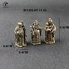 Pure Copper Fulu Shou Three Immortals Home Decorations Hollow out Lucky Star Longevity Star Antique Miscellaneous Handheld Coppe