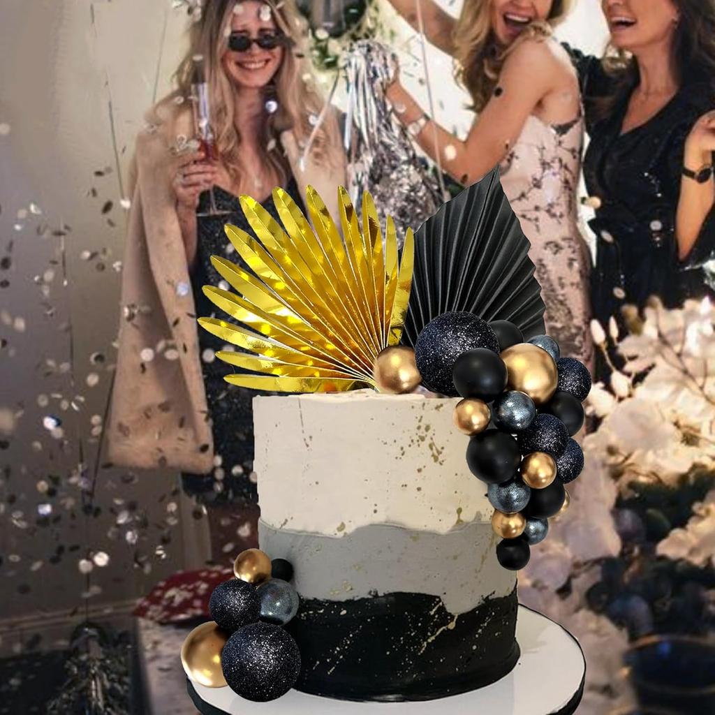 Kugeln Kuchenaufsätze Palmblätter Kuchendekorationen für Geburtstag Hochzeit Babyparty Partyzubehör