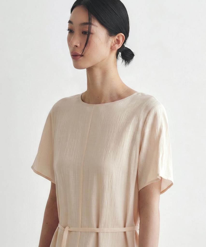 Aesmoeo Marine Loose Long Dress (Peach)