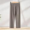 LangSha Women's Summer Plus Size Ice Silk Straight-Leg Pants