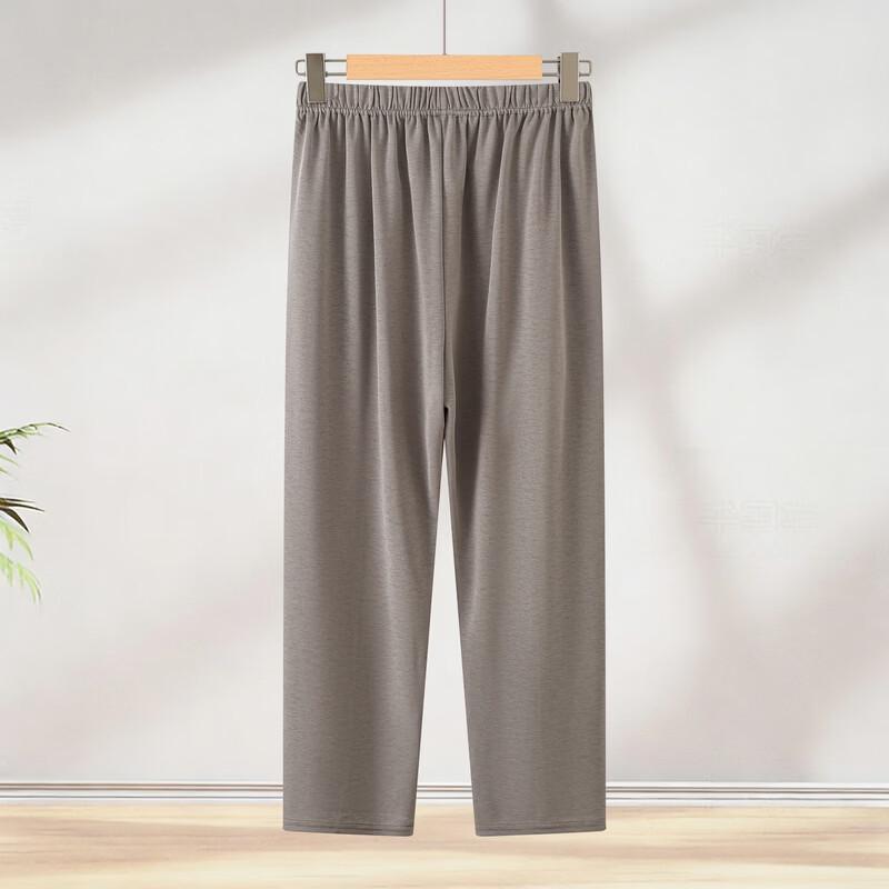 LangSha Women's Summer Plus Size Ice Silk Straight-Leg Pants