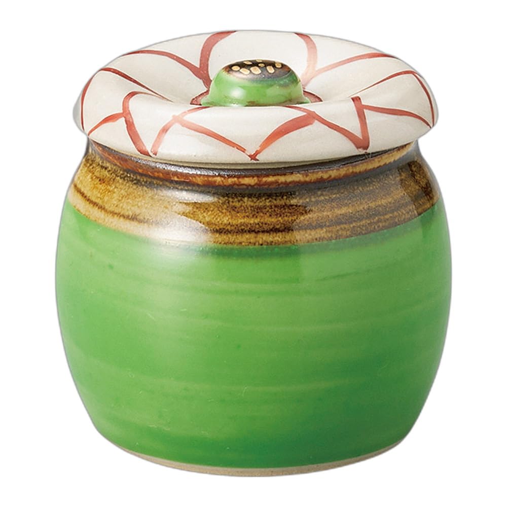 Flower Pattern Mini Pot x Condiment Pot (Green) [6.5 H7cm, 120cc]
