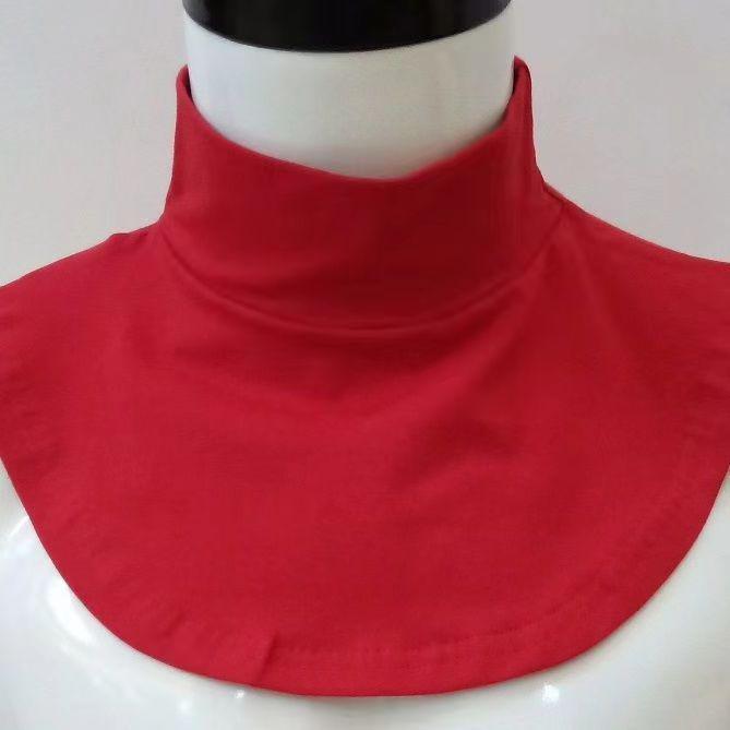 Korean Style Women's Cotton Turtleneck False Collar for Casual Layering - Autumn/Winter/Spring