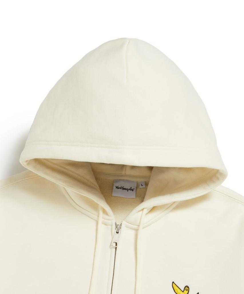 Mark Gonzales Angel Wappen Zip-Up Hoodie - Ivory