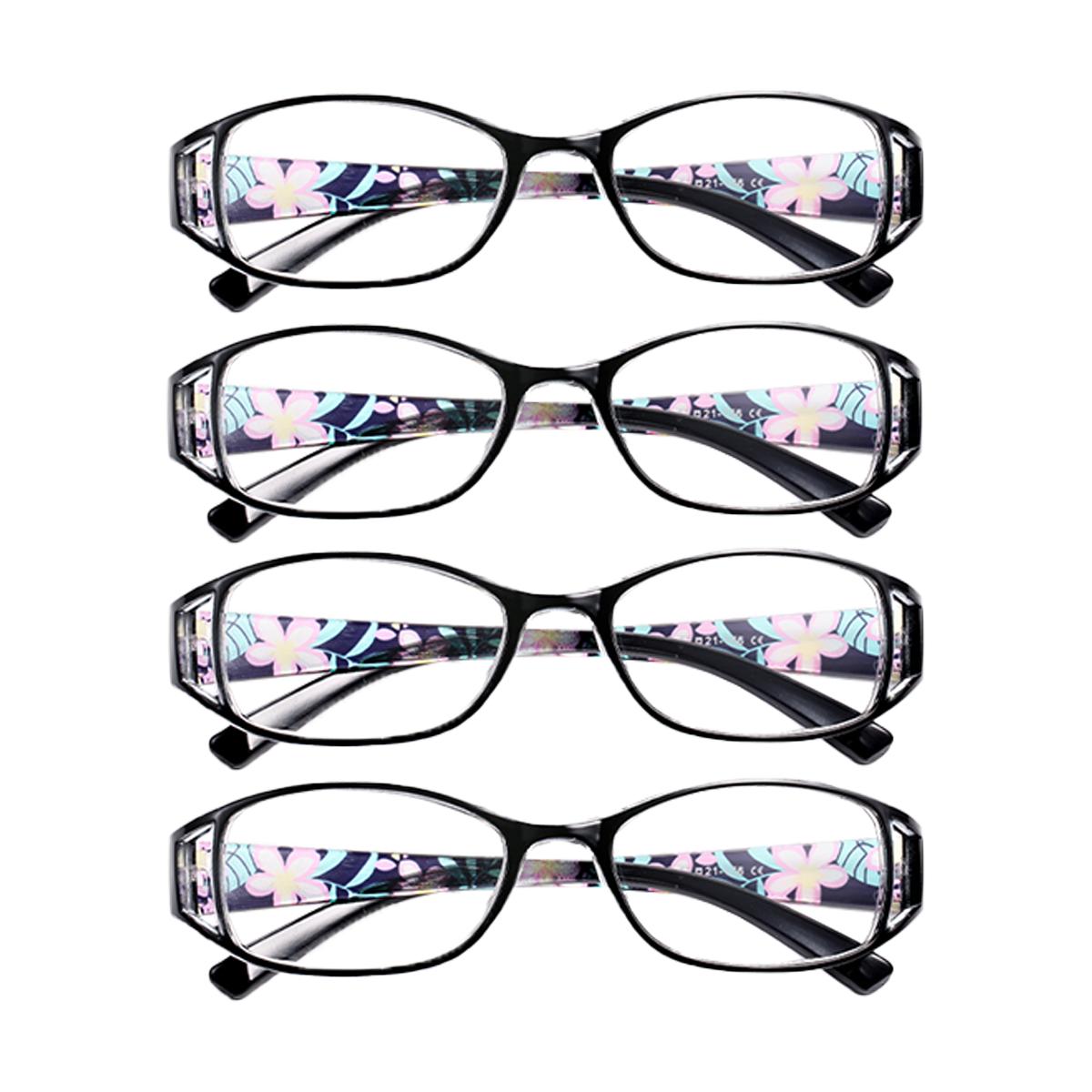 

4 шт. Компьютерные печатные очки для чтения Великолепные женские очки с защитой от синего света Ретро HD очки для пожилых Модные очки для чтения 3.0