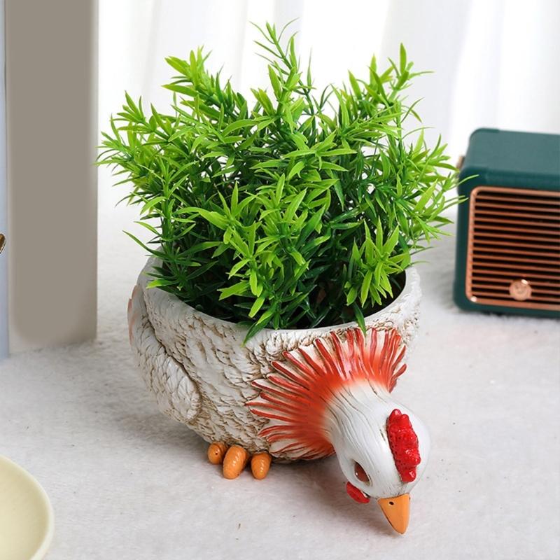 Creative Animal Shape Succulent Planter Pots Artistic Planter Great for Indoor and Outdoor Decors with Drainage Hole