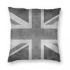 Union Jack Flag Of Uk Grungy Square Pillowcase Polyester Linen Velvet Creative Zip Decorative Sofa Cushion Case