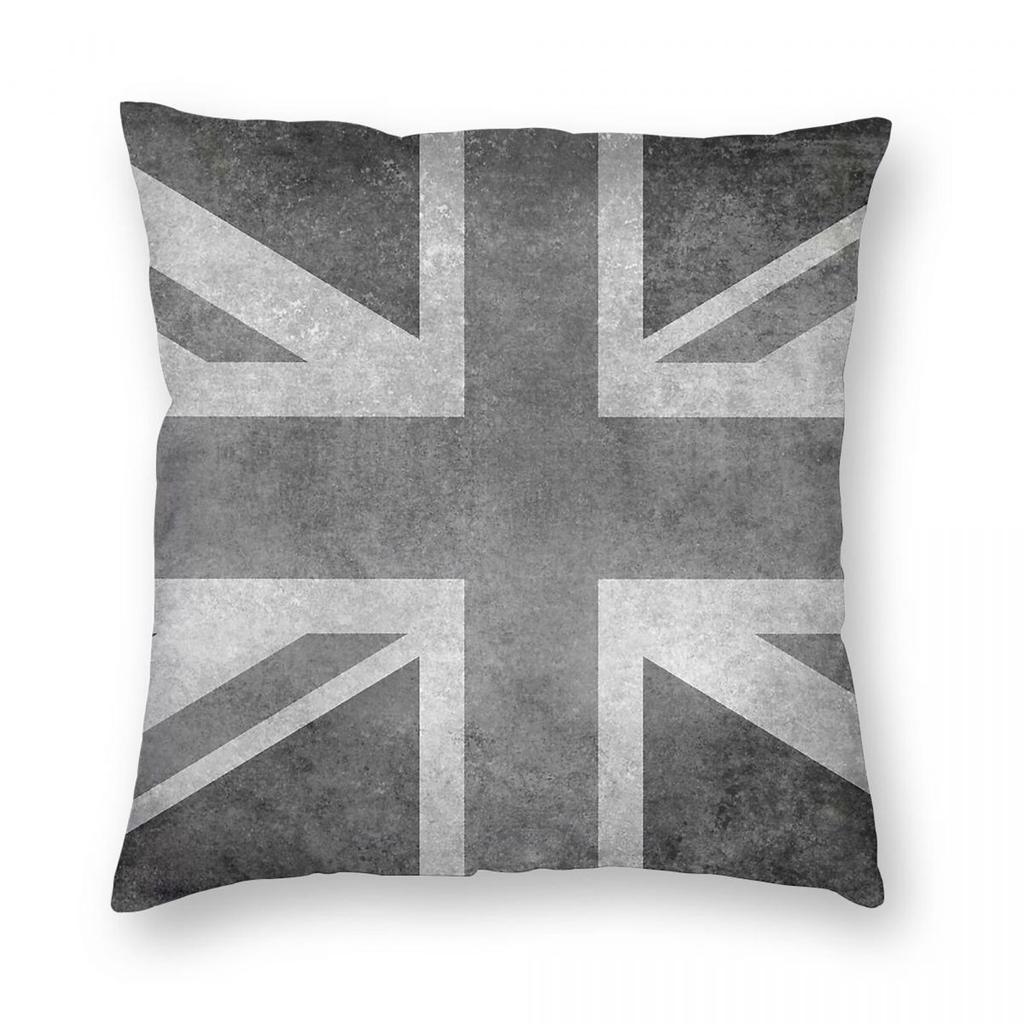 Union Jack Flag Of Uk Grungy Square Pillowcase Polyester Linen Velvet Creative Zip Decorative Sofa Cushion Case
