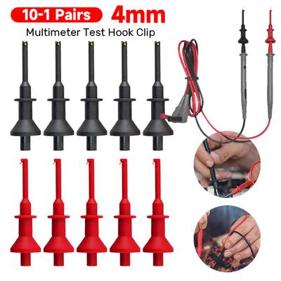 Probe Hook Kits 4mm Banana Jack Telescopic Spring Damage Test Hook High Current Multimeter Test Probe Hook Electrical Hand Tools