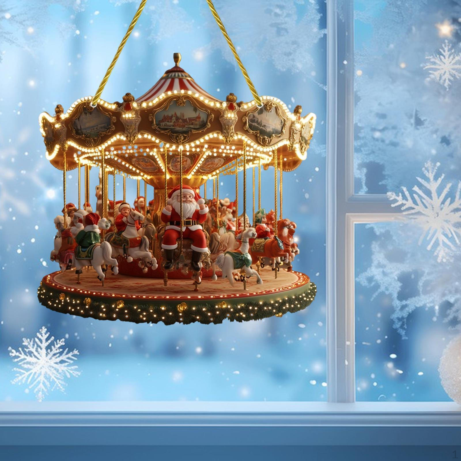 

Chrismas Acrylic Santa Claus Decor Decoration,Creative,Sign Window Hanging for Xmas Party Porch Style B