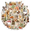 50pcs Fairy Tale Animal Book Illustrations Stickers Aesthetic Retro Cartoon Decoration Decals