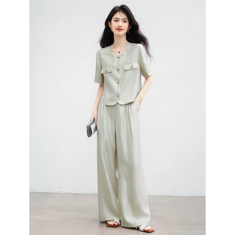 XinFeiYu Women s Casual Commuter Two-Piece Suit Set L