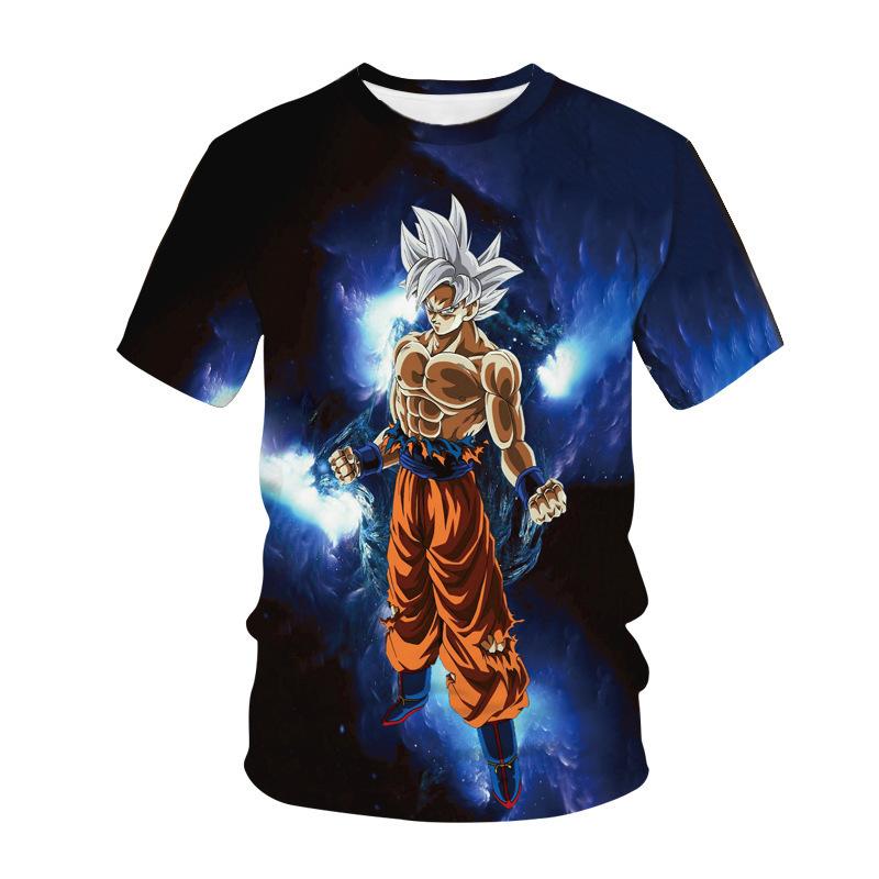 Summer Dragon Ball Short Sleeve Animation Anime Men s Summer Clothes Wukong Top 3D T-shirt L
