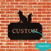 Metal Address Sign Fox Design House Number Plaque Outdoor Door Decor Custom