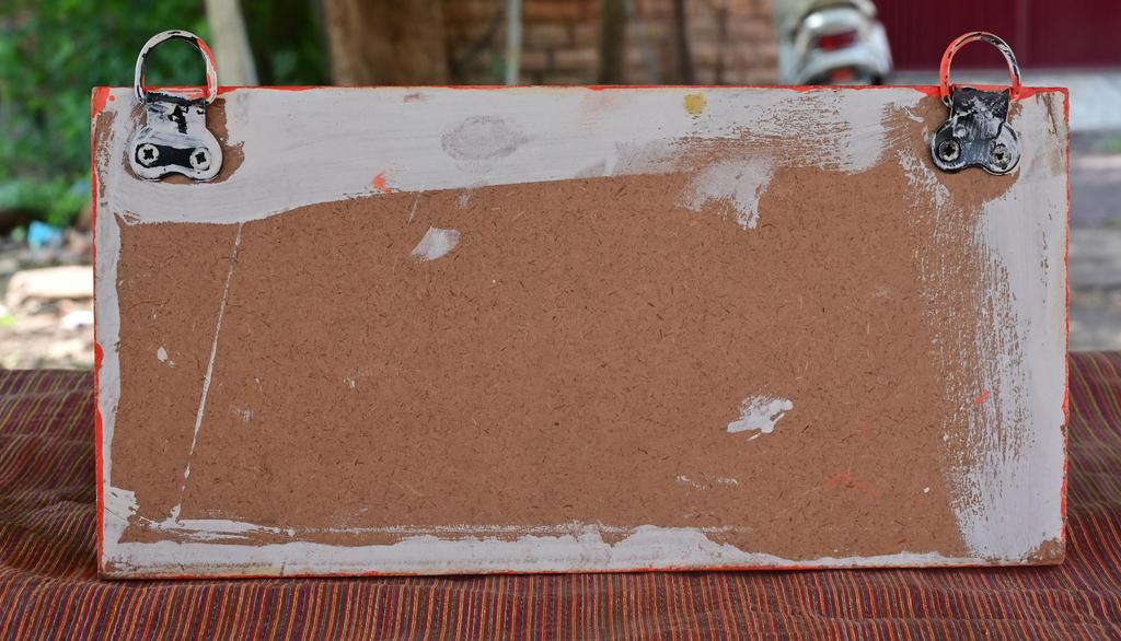 Indische Volkskunst Spiegelarbeit Holz Wandpaneel: Handbemalte ethnische Dekoration