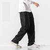 IAN-LIFE Men's Wide-Leg Corduroy Pants, Black, Size M