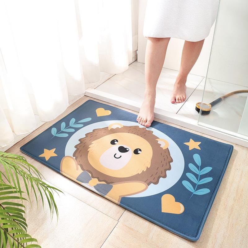 Rabbit Welcome Mat for Front Door Outdoor Entry Print Doormat Non Slip Kitchen Bedroom Footpad Home Indoor Decor Funny Kid Rug
