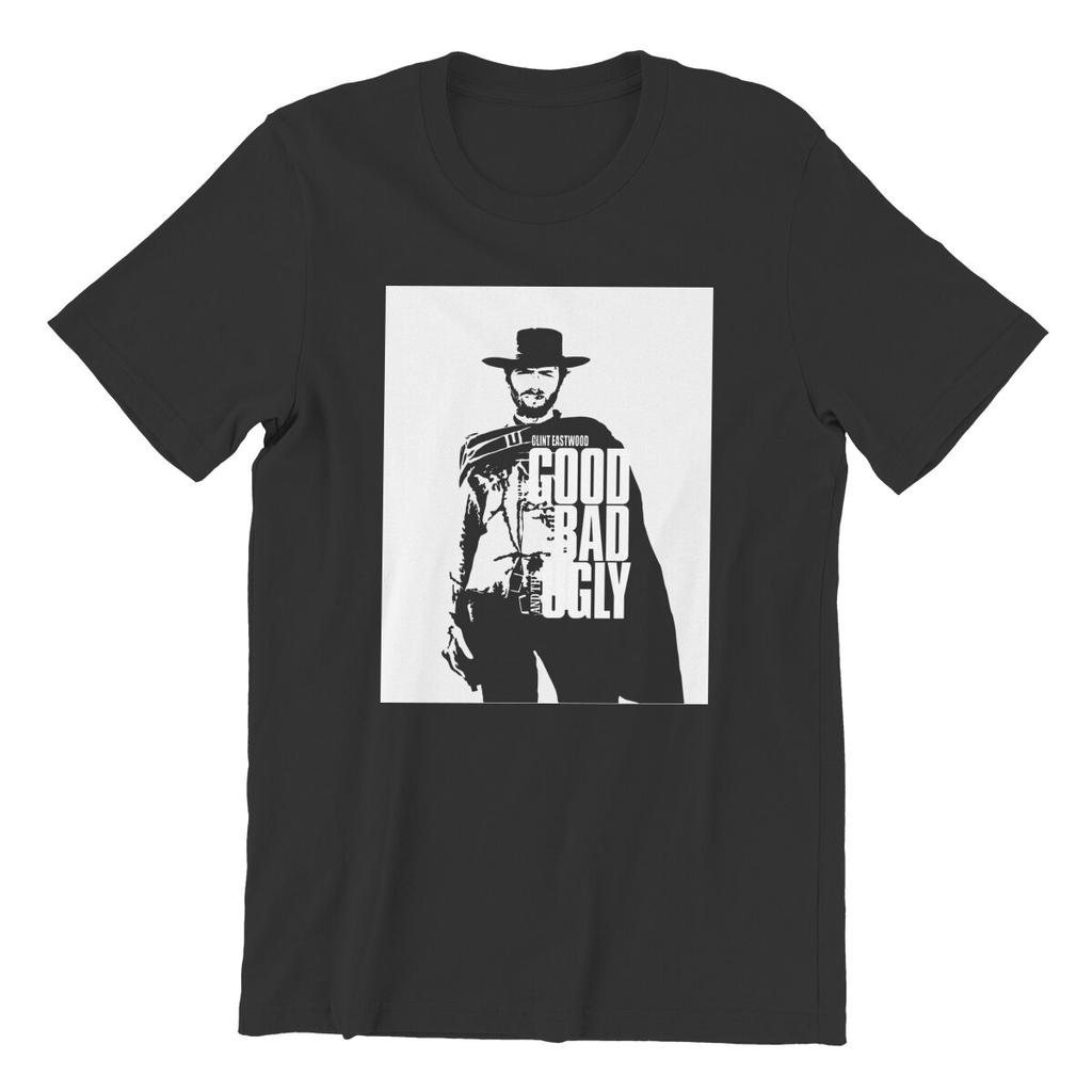 Clint Eastwood The Bad And The Ugly T-Shirt Men  Casual 100% Cotton Tees  T Shirts Adult Clothing