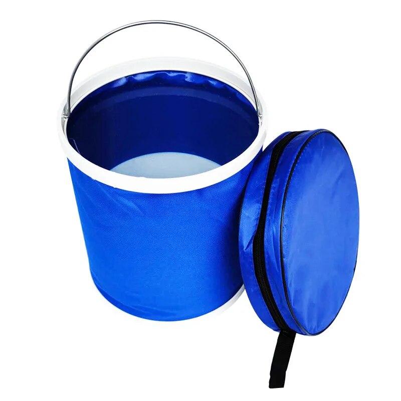 Portable Folding Bucket 9L 11L 13L for Outdoor Fishing Car Wash Camping Hiking Cleaning Tool Durable Lightweight