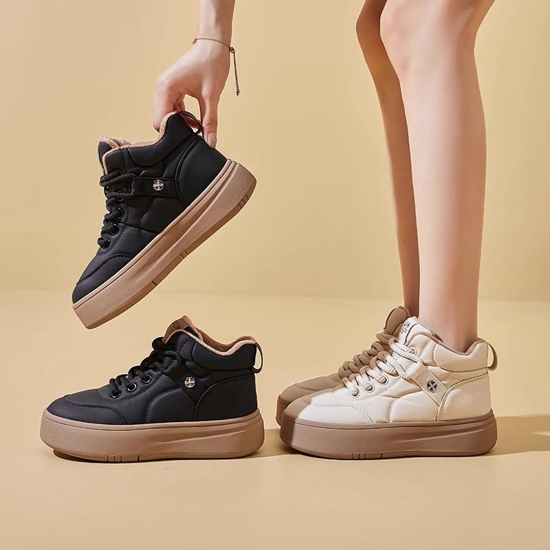 Snow boots women's new women's winter velvet thickened warm shoes waterproof platform boots short boots cotton shoes