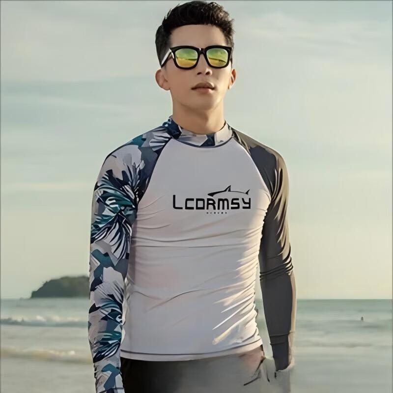 Мужской длиннорукавный раздельный гидрокостюм для дайвинга Rash Guard L