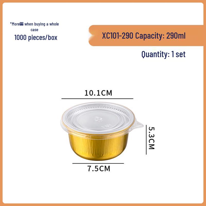 JingZhiFeng Thickened Disposable Aluminum Foil Bowls
