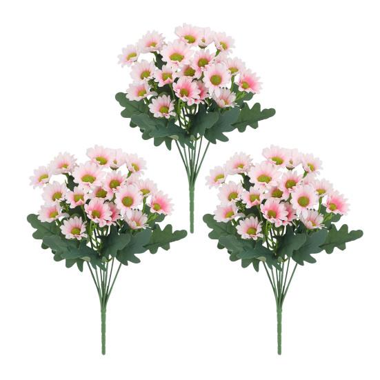 

3/15 шт. Искусственный цветок 7 вилок Устойчивый к УФ-лучам Искусственный пластиковый цветок Украшение для дома Свадебной вечеринки Настольное украшение для центра помещения Внутреннее/наружное Искусственное цветущее украшение